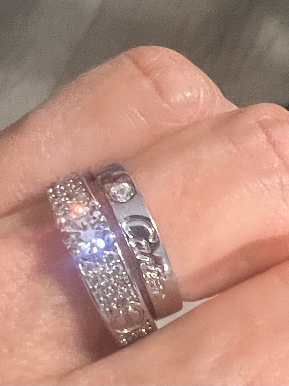 Silver Crystal Pave Stackable Ring Set - Women's Silver Rings